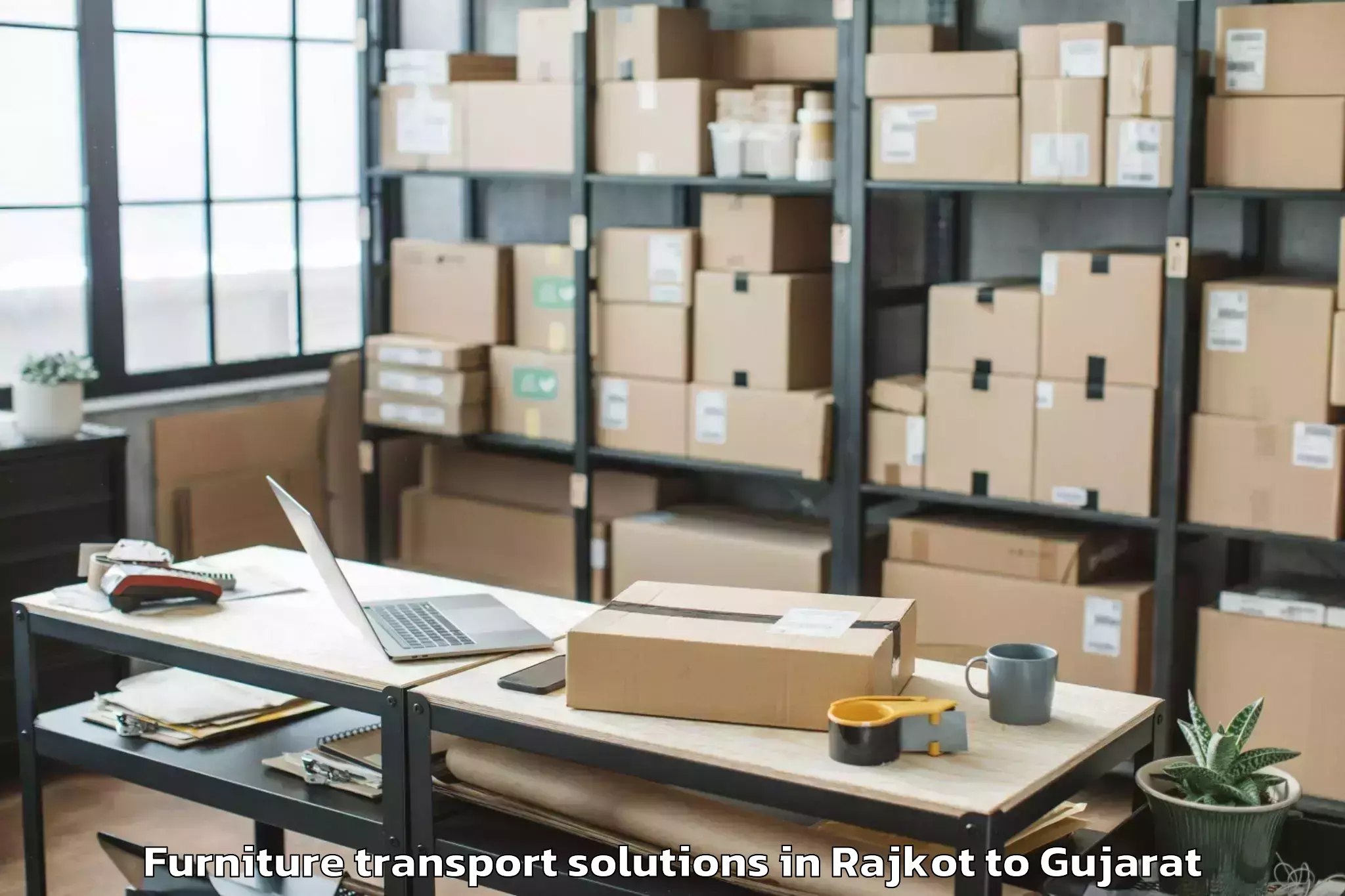 Get Rajkot to Bansda Furniture Transport Solutions